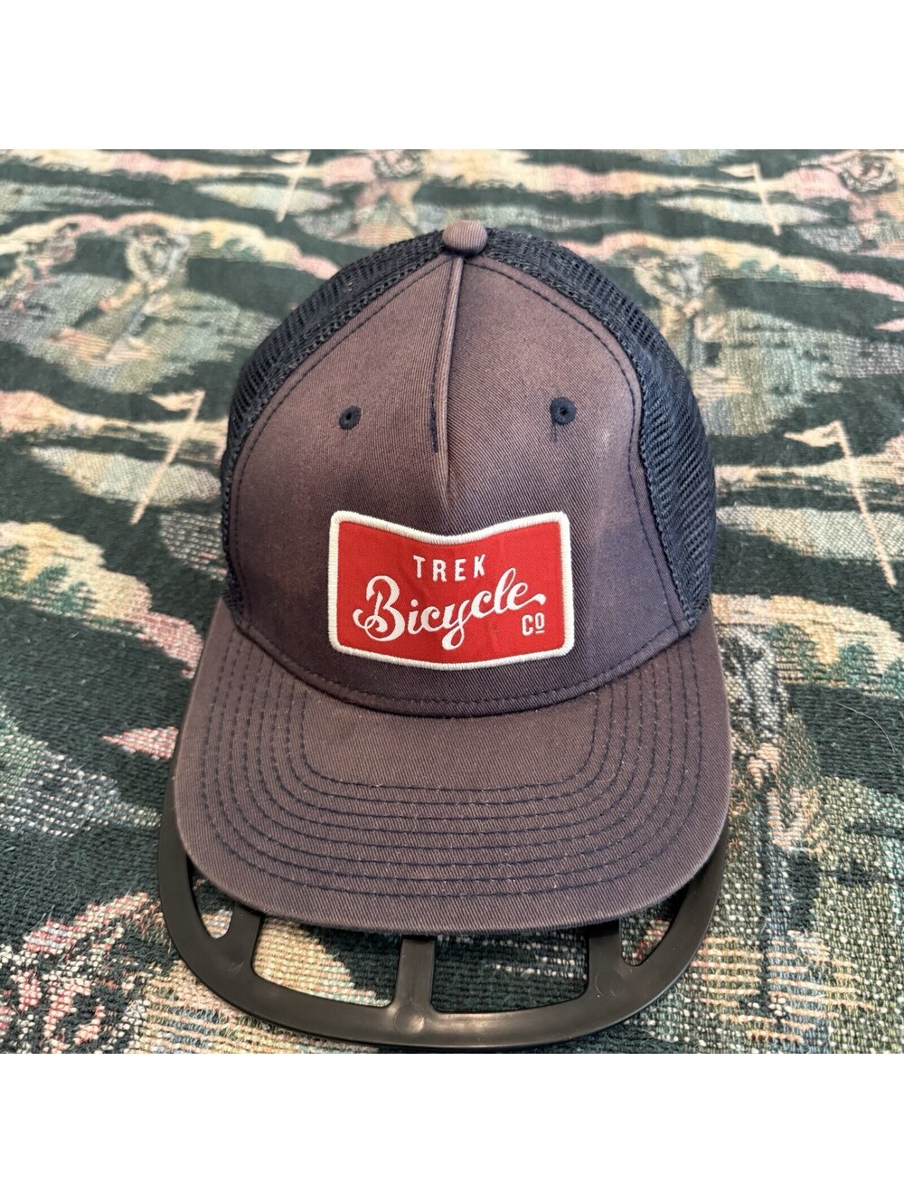 Vintage 00s Trek Bicycle Co. Snapback Cap Blue Trucker Designer Hat OSFM